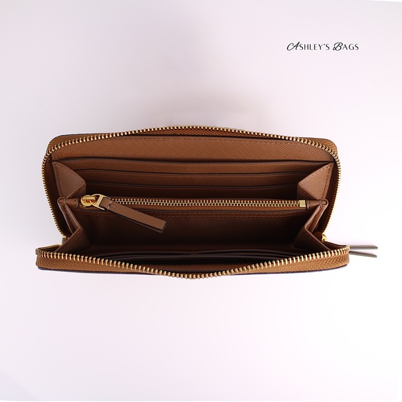 Tory Burch Large Emerson Tote & Continental Wristlet Wallet In Moose Brown - Picture 12 of 13